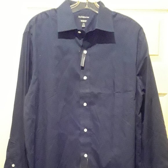 Croft&Barrow Mens Blue button down long sleeve dress shirt size Large NWT - Picture 1 of 8